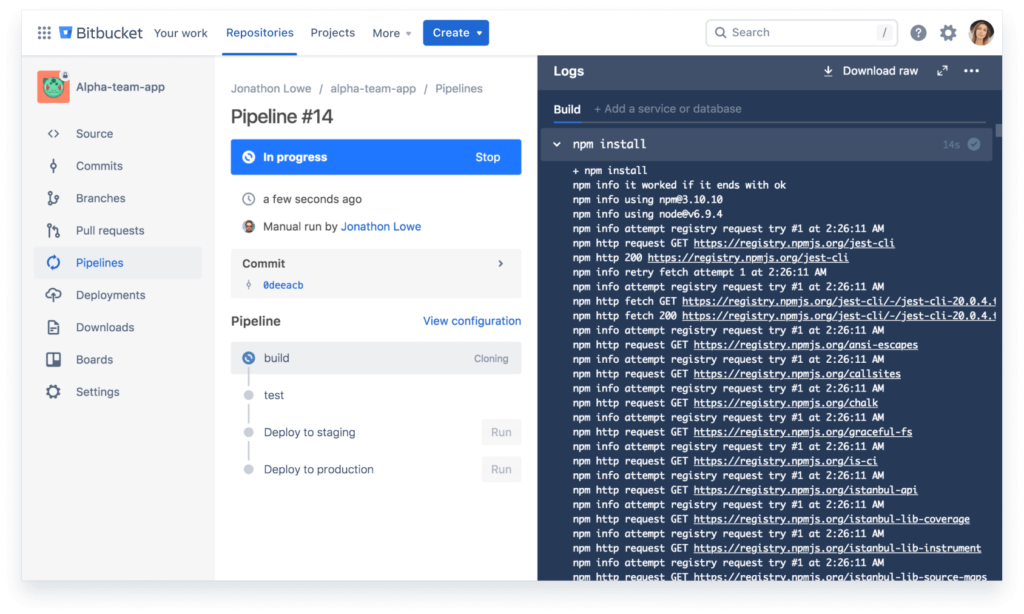 نرم‌افزار مدیریت سورس Bitbucket